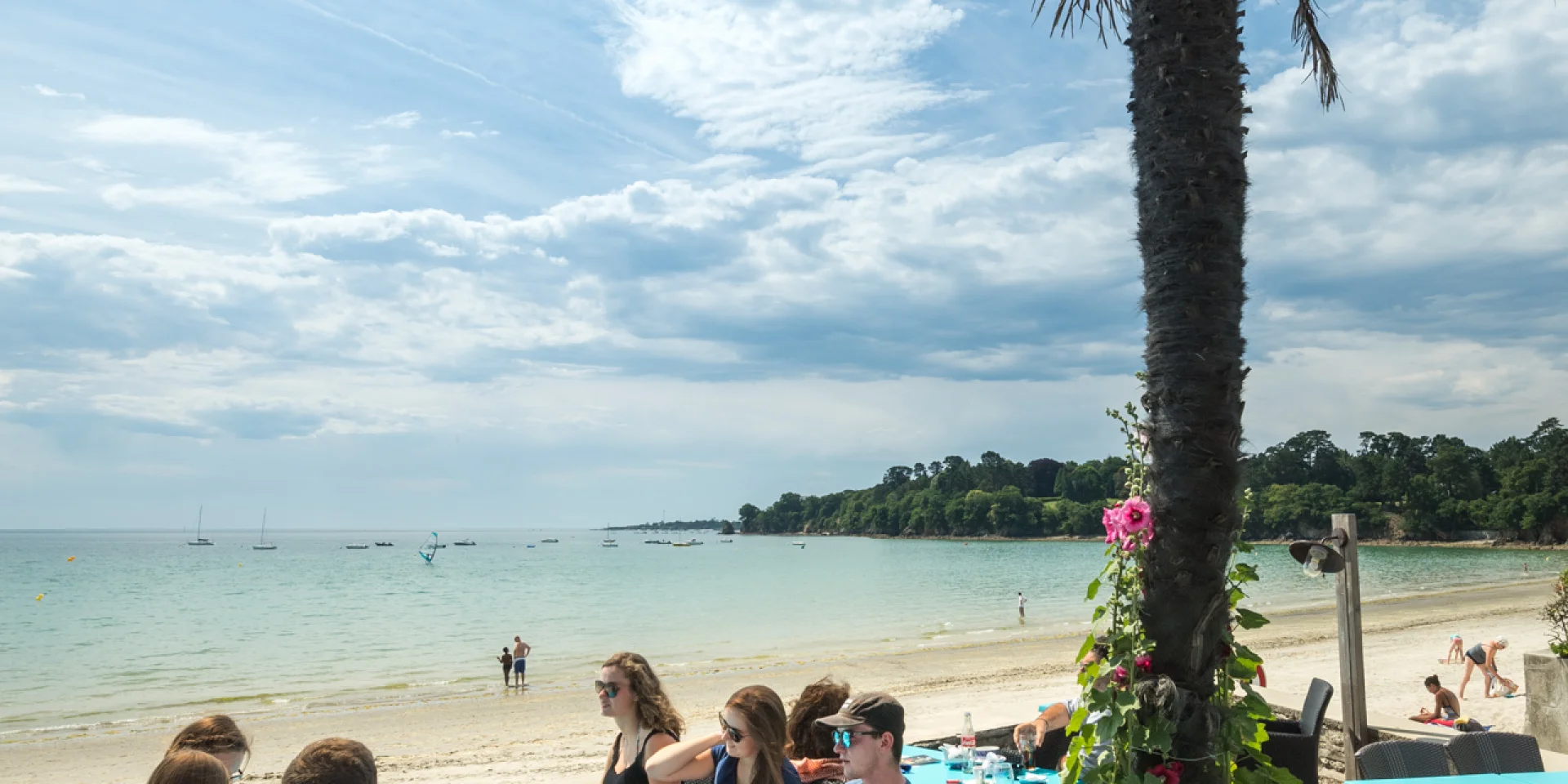 France, Finistere (29), Fouesnant, terrace at Cap Coz