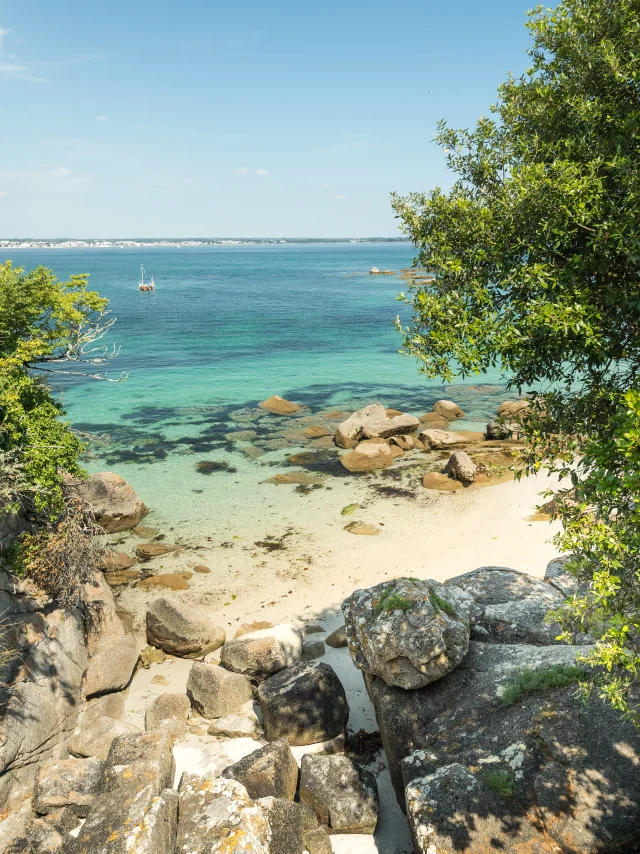 France, Finistere (29), Fouesnant, les plages et le littoral de la côte Est de la pointe de Beg Meil