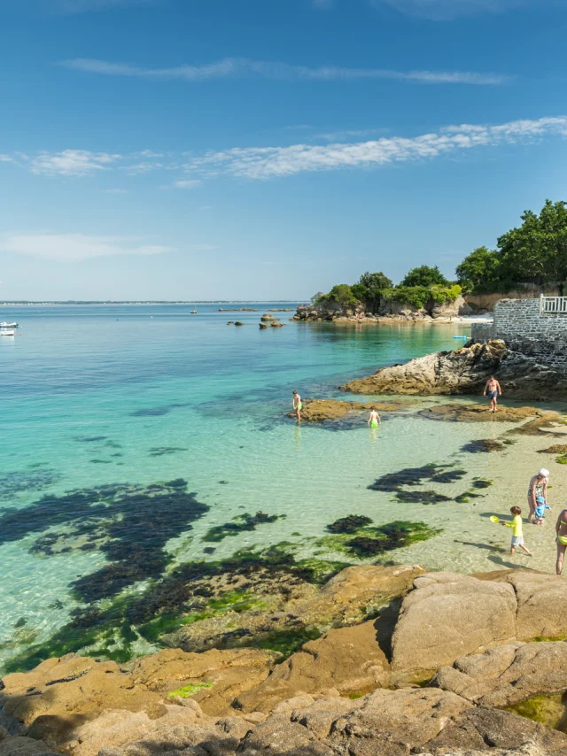 France, Finistere (29), Fouesnant, les plages et le littoral de la côte Est de la pointe de Beg Meil