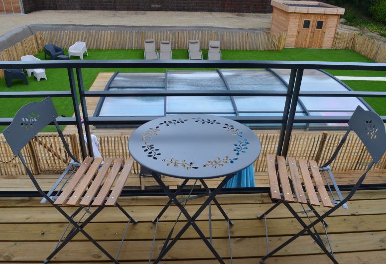 vue balcon piscine